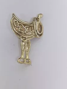 Broche ecuestre Western Saddle solapa broche insignia equitación color dorado - Imagen 1 de 5
