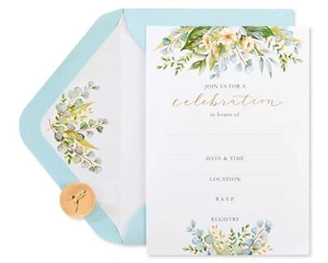 Wedding Invitations Eucalyptus Leaves 20-Count - Picture 1 of 5