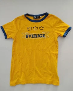 SCHWEDEN Shirt SWEDEN SVERIGE gelb blau Gr. 134 / 140 Eishockey Handball Golf - Bild 1 von 4