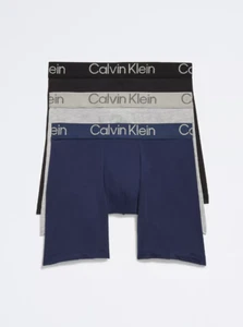 Calvin Klein Ultra Soft Cotton Modal Boxer Briefs Mens 3 Pack XL Underwear - NEW - Picture 1 of 32