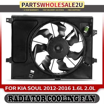 Nuevo ventilador de refrigeración del radiador con conjunto de cubierta para Kia Soul 2012-2019 1,6 L 2,0 L Foto 1 de 4