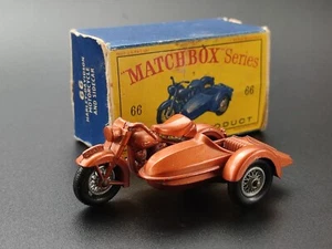 Motocicleta y sidecar Harley Davidson Matchbox 1962 #66 con caja original - Imagen 1 de 17