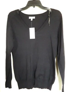 Fashion Bug Black V-Neck Sweater Women's Sz S- NWT - Picture 1 of 3