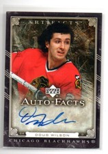 HOF DOUG WILSON auto AUTOGRAPH card ARTIFACTS AUTO-FACTS CHICAGO BLACKHAWKS