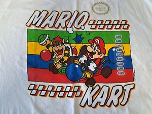 Nintendo Mario Kart Official Licensed Graphic Tee T-Shirt Men's XL White NWT - Picture 1 of 7