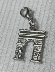 Arc de Triumph Paris New York Bogen Charm Tibetisches Silber Armband Sammelalbum - Bild 1 von 3