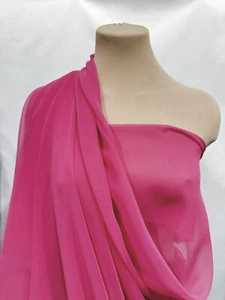 CHIFFON FABRIC SHEER GARDEN FUCHSIA 60" BRIDESMAID, DANCE, FORMAL, CURTAINS - Picture 1 of 1