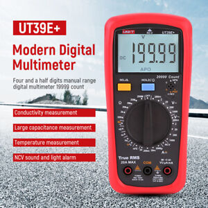 Uni-T UT39E+ True RMS Digital LCD Multimeter AC DC Voltage Amp NCV OHM Temp Test