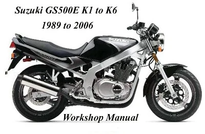 MANUAL DE TALLER SUZUKI GS500E 1989 a 2006 K1 a K6 - Archivos PDF Foto 1 de 2