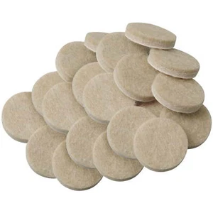 Super Sliders Round Self Stick Felt Furniture Pads for Hardwood Beige, 24 Pack - Picture 1 of 8