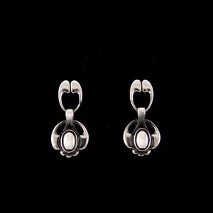 Georg Jensen Earrings Of The Year 2006 w. Silverstone - Picture 1 of 2