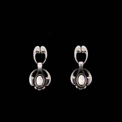 Brincos Georg Jensen do ano 2006 com pedra de prata - Imagem 1 de 2