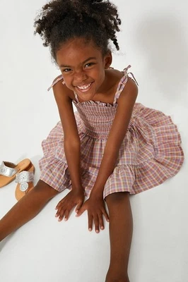 Tuckernuck X Bebe Organics Alice Dress 12 Youth Cotton purple pink - Imagem 1 de 3