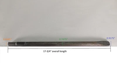 Heavy Duty Bit for Air Pneumatic Jack Hammer Tool Chisel 17-3/4" Long x 0.6445" - Image 1 of 4