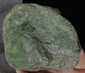 BIG SUR OCEAN TUMBLED BLACK & GREEN BIG JADE in SERPENTINE 328 GRAMS-11.6 OZ's - Picture 1 of 13