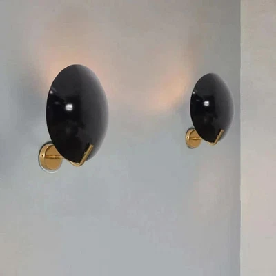 Pair of Mid Century Wall Sconce Handmade Brass Wall Lamp Sputnik light vtg light - Image 1 of 4
