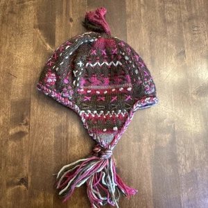 Newari isländisches Design Nepal handgestrickt nordisch Wolle Beanie Mütze Unisex Winter - Bild 1 von 7