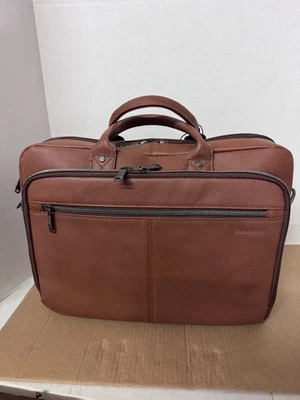 Maletín Toploader de cuero clásico Samsonite coñac talla única Foto 1 de 4