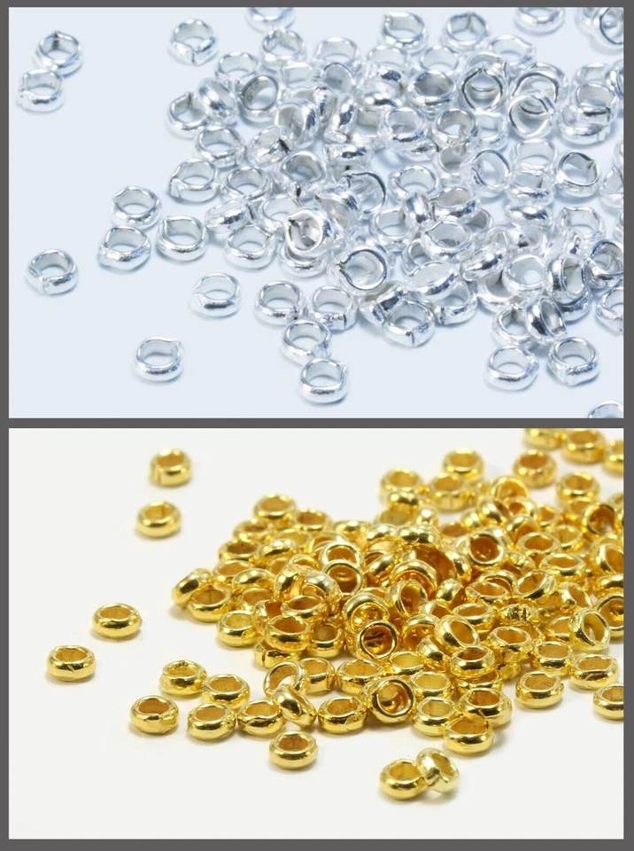 INWARIA Quetschperlen 925 SILBER Ø 2,3 mm 10-500 Perlen Metallperlen Crimp SS39  - Bild 1 von 1