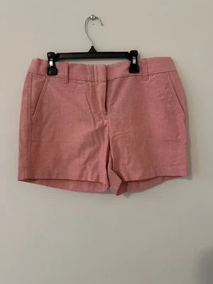 Pantalones Cortos Oxford J Crew Para Mujer Talla 4 Rojo Cambray Algodón Bolsillos de Verano Clásicos  Foto 1 de 3