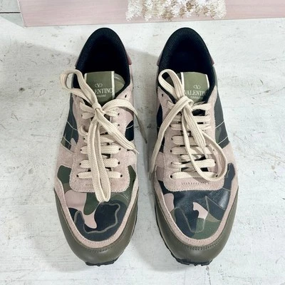 Zapatillas bajas Valentino de gamuza y cuero camuflaje Rockrunner multicolor 38,5 Foto 1 de 4