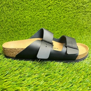 Birkenstock Arizona Birko-Flor Mens Size 8 Black Beach Walking Slide Sandals - Picture 1 of 9