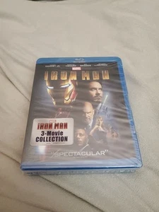 Iron Man Trilogy Marvel Cinematic Universe Bundle Lot - Blu-ray - Disney NEW - Foto 1 di 6