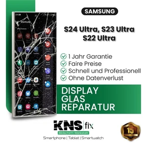 Samsung S22 Ultra / S23 S24 Display Vetro Frontale Riparazione Scambio - Foto 1 di 6