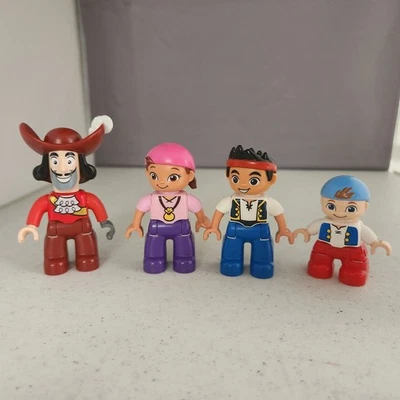 LEGO DUPLO Jake & The Neverland Pirates Captain Hook Jake Izzy Cubby Figure Lot - Image 1 of 4