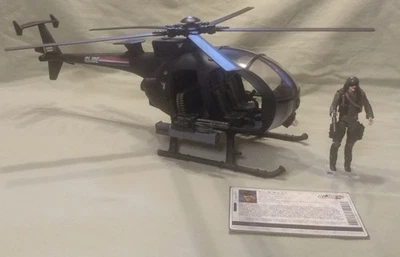 Custom GI Joe "Night Force" Little Bird Gunship con Wild Bill Foto 1 de 4