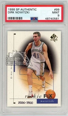 Dirk Nowitzki 1998-99 Upper Deck SP Authentic Rookie F/X Card #99 /3500 PSA 9 - Image 1 of 2
