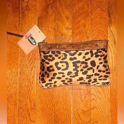 Justin Boots Bolso sin asas estampado de leopardo con correa bandolera Foto 1 de 4