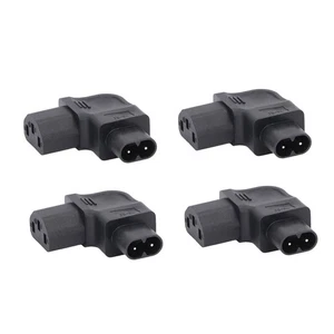 4x IEC320 C8 To IEC320 C13 Power Adapter Right Angle IEC320 C8 To C13 90° Po NEW - Afbeelding 1 van 12