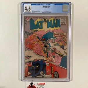 1955 DC COMICS BATMAN #96 CGC 4.5 BILL FINGER STORY WIN MORTIMER BATMOBILE COVER - Foto 1 di 6