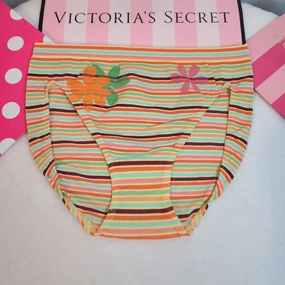 Raro De Colección vs BBV Sin Costuras Multicolor Rayas Flor Pierna Alta Calzoncillo Panty Talla Pequeña Foto 1 de 4