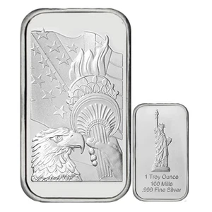 1-Ounce Statue of Liberty Torch Block Square Strip Keepsake Coin - Picture 1 of 4