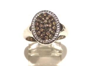Sterling 925 Champagner Natur Diamant Ring 1/2 ct Diamanten Größe 7 1/2 gut gemacht - Bild 1 von 8