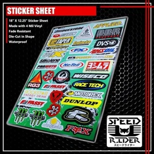 RACING SPONSOR STICKER DECAL MOTORCYCLE DIRK BIKE DRINK GEAR HELMET GLOVE LOGO - Picture 1 of 3