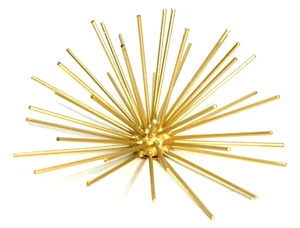Starburst Gold Metal Sculpture 8" Wall Decor or Table Top - Picture 1 of 8