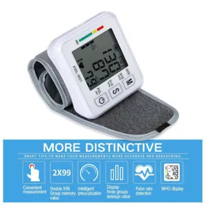 Digital Wrist Blood Pressure Monitor Automatic BP Machine USA - Picture 1 of 4