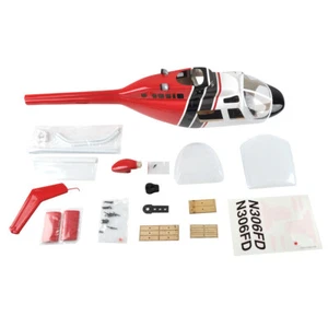 Helicóptero de radiocontrol 470 B206 fuselaje prepintado talla 470 pintura roja negra blanca - Imagen 1 de 16