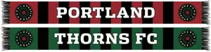 NWSL Portland Thorns FC Red & Green Bar Scarf - Picture 1 of 2