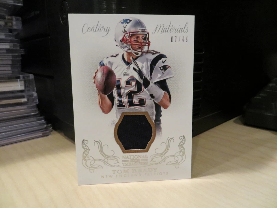 National Treasures Century Materials Jersey Patriots Tom Brady 07/49  2013 - Image 1 of 4
