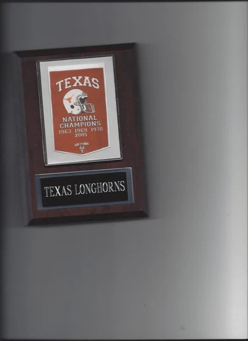 TEXAS LONGHORNS CHAMPIONSHIP PLAQUE FOOTBALL NCAA NATIONAL CHAMPS Cover
