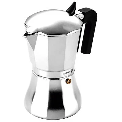 FAGOR Cafetera Italiana, Inducción, Aluminio, 6 Tazas Café Express Apta todas Cocinas