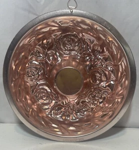 Vintage (1963) A.H.C. Copper Rose Wreath Tin Cake-Jello Mold-St. Louis/Hong Kong - Picture 1 of 8