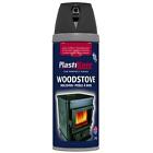Plasti-Kote Wood Stove Spray Paint Satin Black 400ml 26030