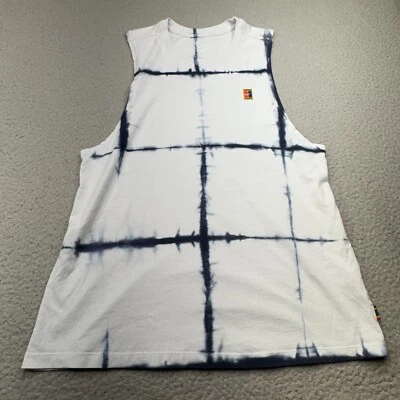 Camiseta sin mangas Nike para mujer pequeña blanca musculosa tie dye cancha de tenis Williams gimnasio activo Foto 1 de 4