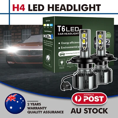 MODIGT H4 LED Headlight globes Hi-Lo Beam For Holden Crewman i V6 Ute 2004-20 - image 1 of 4