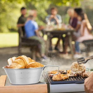 Edelstahl -Picknickreisschale Camping Im Freien Faltbare Schüssel Reisen - Bild 1 von 12